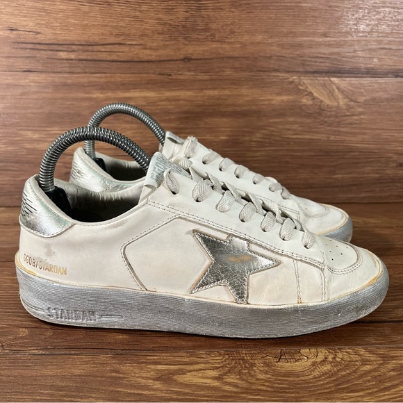 Golden Goose ‘Stardan’ White Leather Sneakers Women’s Size 38 (8) Shoes - Picture 12 of 12